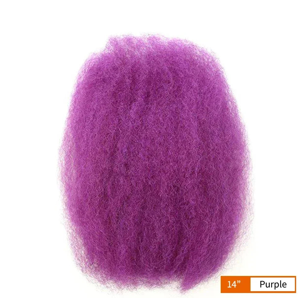 Best Quality QVR Afro Kinky Bulk Hair for Dreadlocks Affordable Sale Top Tight Kinkys for Loc Repair Twist Braiding 1 Pack 50g