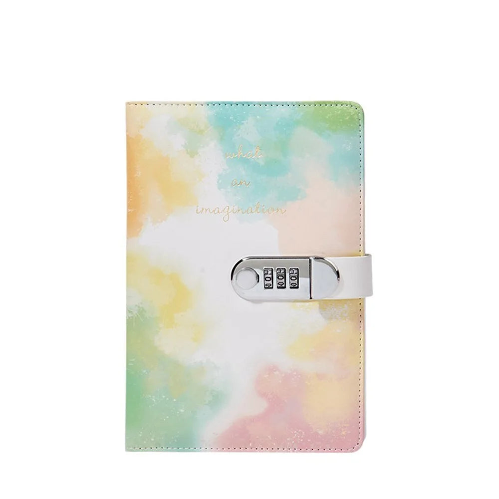 240 Pages A5 Journal Notebook Thickened Protecting Secrets Password Book with Lock PU Leather Waterproof Student Notepad Gifts
