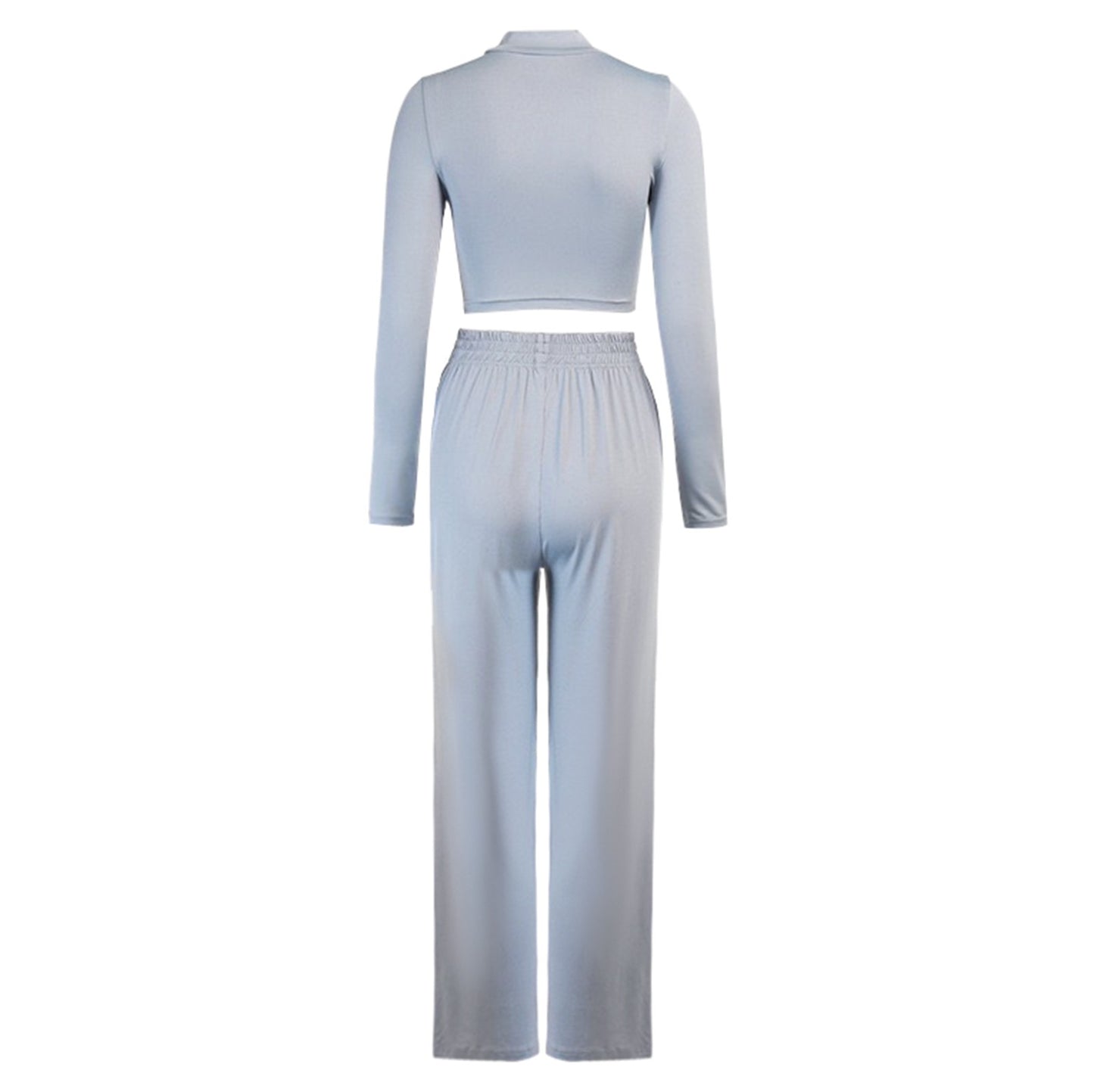 Sexy Women'S Sports Casual Suit Solid Color High Waist Slim Tight Identity Female Clothing Two Piece Set Conjuntos De Pantalones