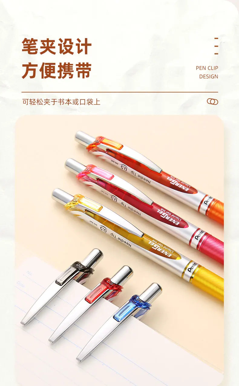 Pentel  BLN75 Gel Pen Smooth And Quick-drying Press Water Pen For Students With 0.5mm Japanese Stationery