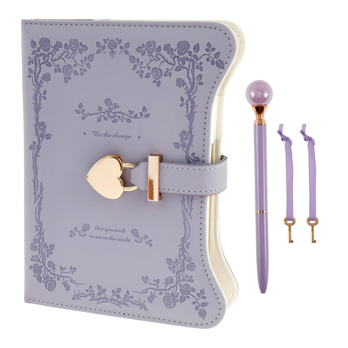 B6 360 Pages PU Leather Book with Lock Diary Thickened Creative Hand Ledger Student Notepad Stationery Notebook Binder Journal