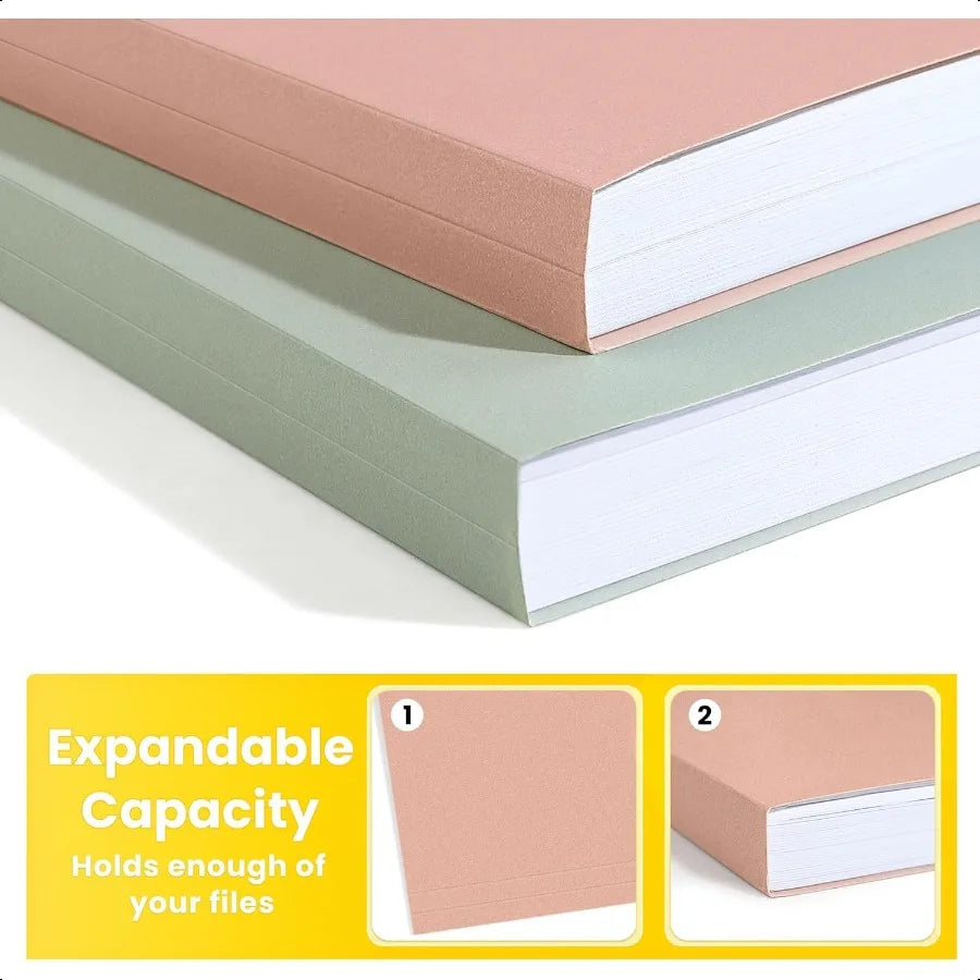 File Folders 18 Pack Manilla Folders 8.5 x 11 Colored Folders Office Organization Home School Folders for Documents Files Paper