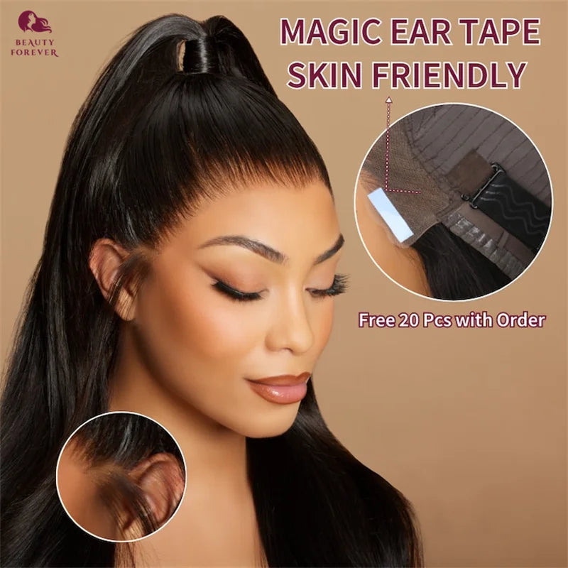 Beautyforever 13x4 Elastic Drawstring Glueless Wig Human Hair 3D Body Wave Bye Bye Knots Wear and Go Glueless Lace Front Wig