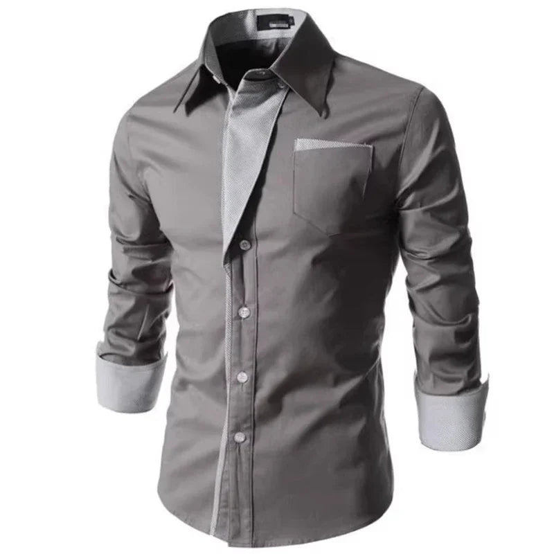 Long Sleeved Slim Fit Striped Shirts