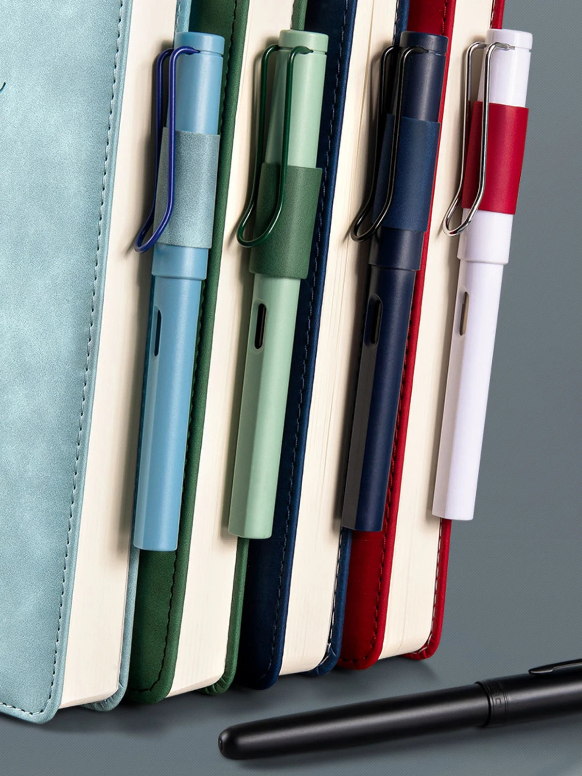 A5 Notebook Student Planning Efficiency Book Business Office Work Conference Notepad 360 Pages 100GSM Font Leather Cover