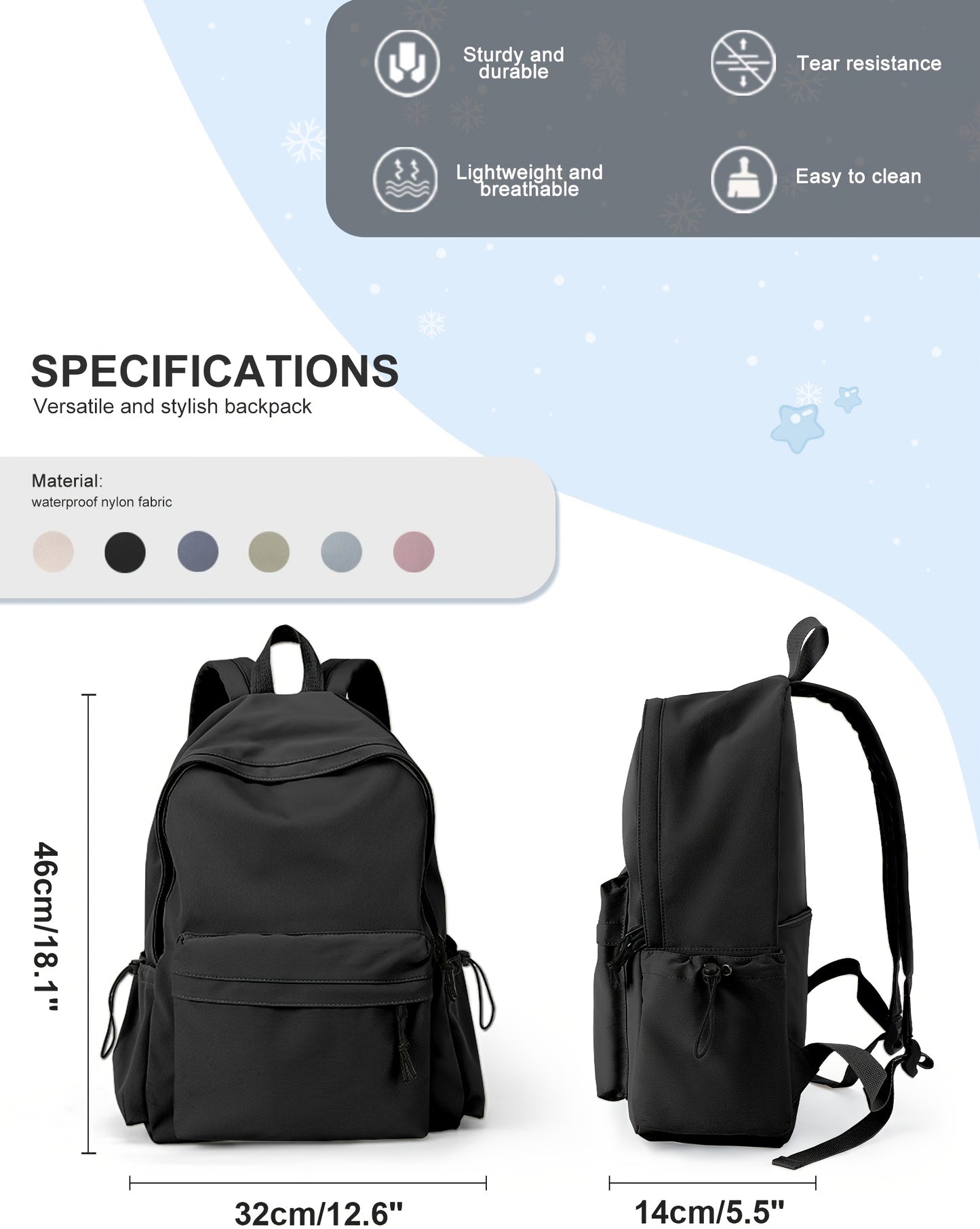 Lightweight Casual Laptop Backpack For For Men And Women, School Book Bag For College