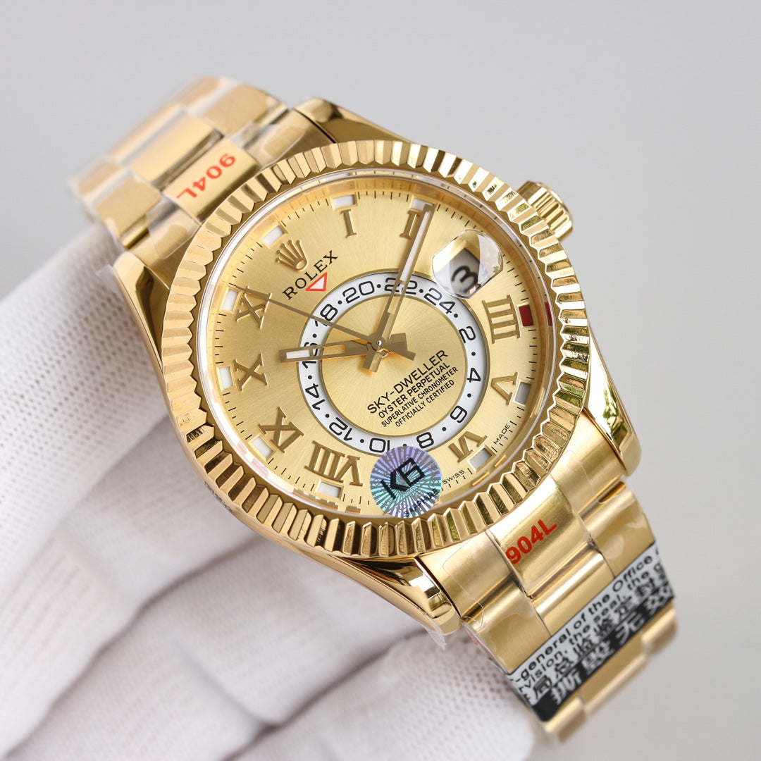 Gold Dial Rolex Sky-Dweller Replica
