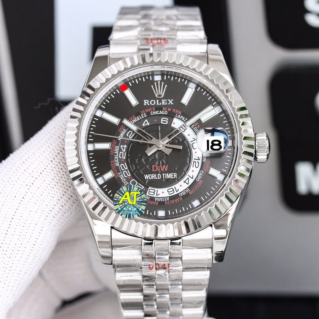 Black Dial Rolex Sky-Dweller Replica